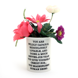 Magnificent Human pencil cup, vase, desk accessory, office gift