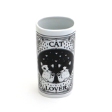Cat Lover Tarot Card Vase, Oval bud vase, 6 inches, Cat Mom or Cat Lover gift