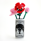 Cat Lover Tarot Card Vase, Oval bud vase, 6 inches, Cat Mom or Cat Lover gift