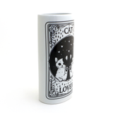Cat Lover Tarot Card Vase, Oval bud vase, 6 inches, Cat Mom or Cat Lover gift