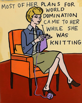 World Domination Plans While Knitting Print