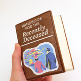 Handbook for the Recently Deceased, Beetlejuice Pencil Holder, Book Vase, decoupaged