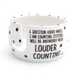 Counting Stitches Yarn Bowl, Funny Gift for Person Who Knits