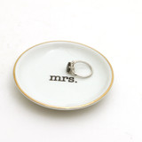 Mrs. Ring Dish with 22k Gold Accents