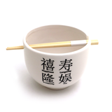 Good Wishes Noodle Bowl, Chinese characters, chopsticks included