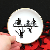 Stranger Things ring dish, ring holder with 22 K gold