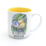 Ray of F'n Sunshine Bird and Duck mug, funny spring gift, mature language