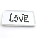 LOVE Goat dish, spoon rest, cheese dish, soap holder, tray