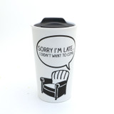 Sorry I'm late I Didn't Want to Come travel mug, Anti-social Anti-work,Introvert gift