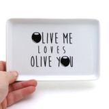 Olive Me Loves Olive You, olive dish, olive oil dipping dish