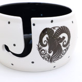  Aries Yarn Bowl, Zodiac Birthday gift, Knitting and crochet 