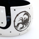 Scorpio Yarn Bowl, Zodiac Birthday gift, Knitting and crochet