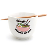 Noods Before Dudes noodle bowl, chopsticks, pho, ramen bowl, gift for her, feminist gift