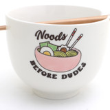 Noods Before Dudes noodle bowl, chopsticks, pho, ramen bowl, gift for her, feminist gift