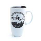 Fellowship of the Rings travel mug, Not all those who wander are lost, LOTR, Hobbit