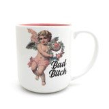 Bad Bitch mug, Angel mug, mature language, gift for her