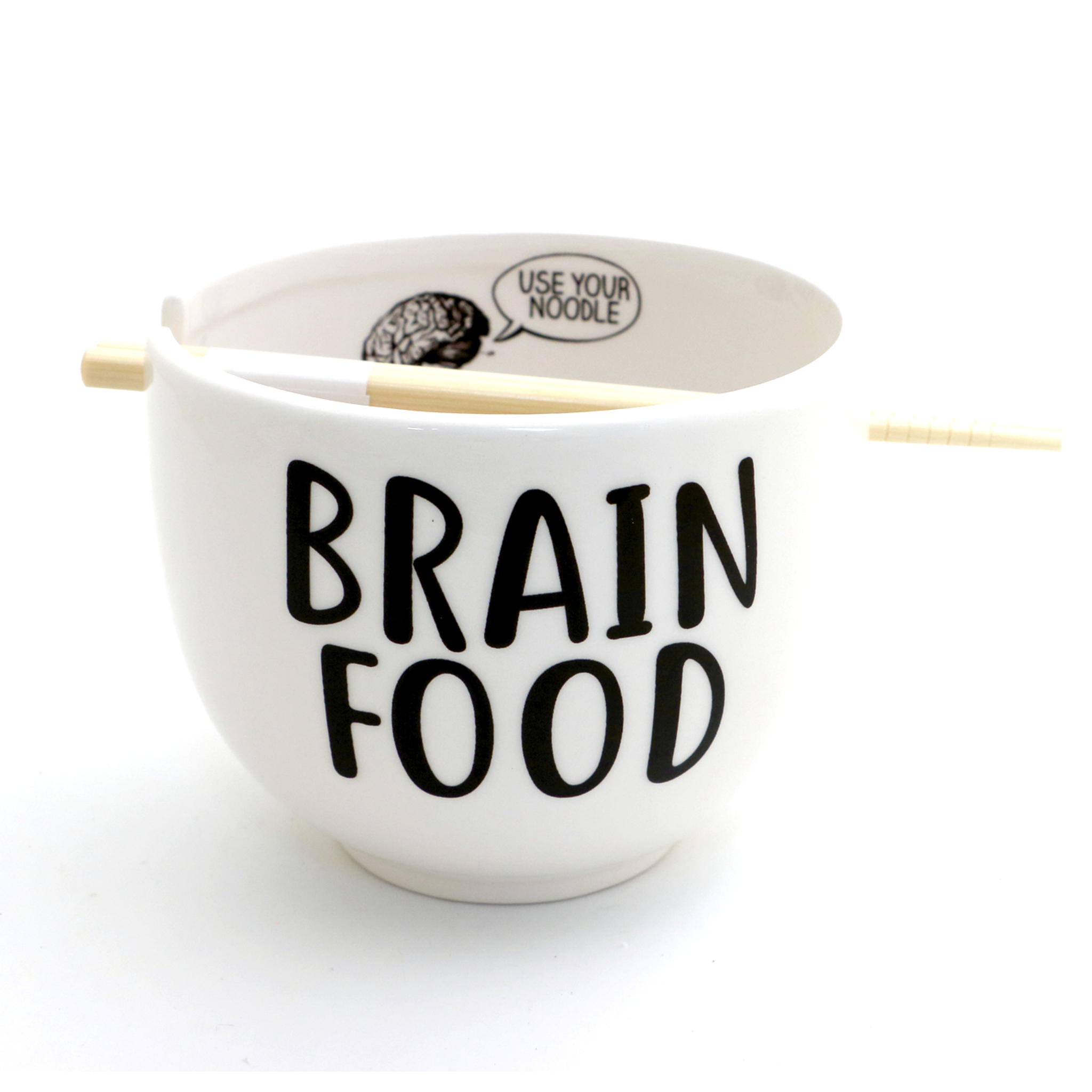 Brain Food Chopstick Bowl, Use Your Noodle, funny ramen bowl -  LennyMudWholesale