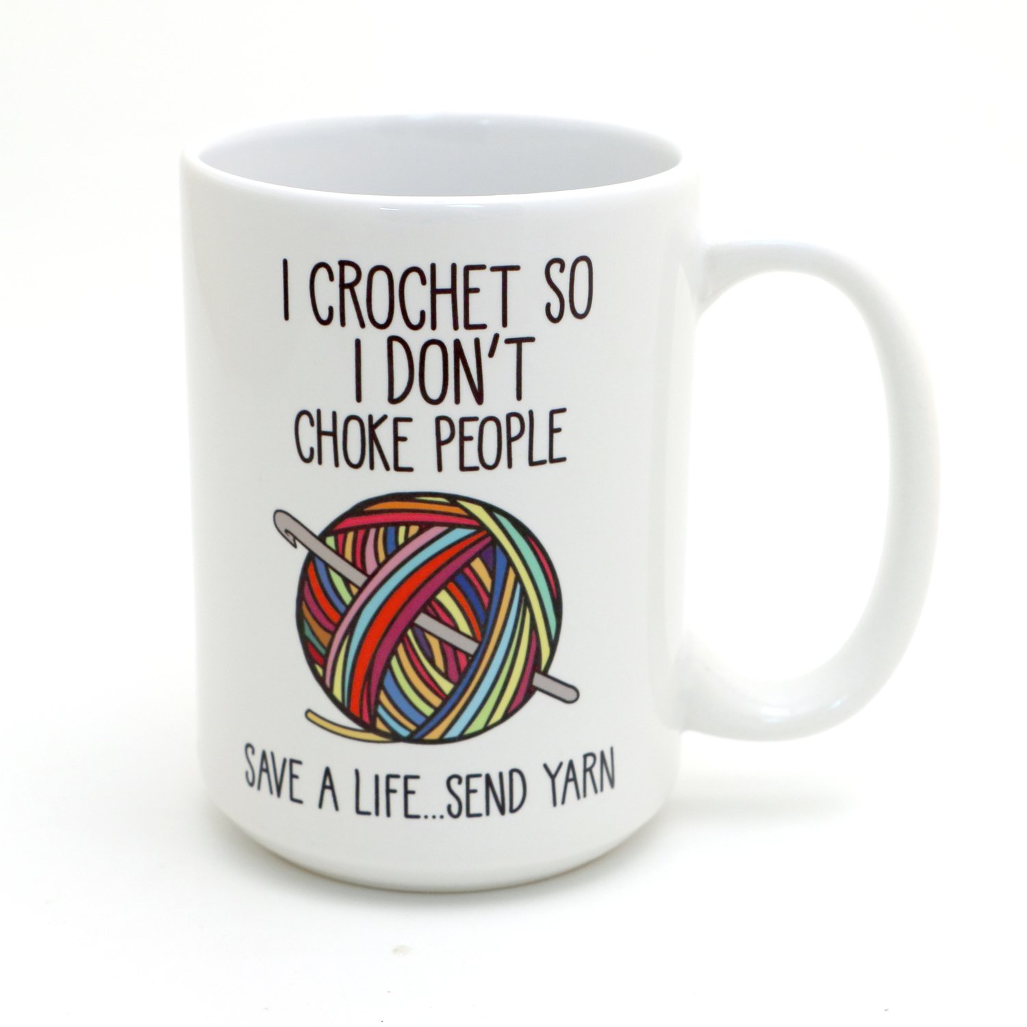 I Crochet So I Don't Choke People Yarn Bowl – LennyMud