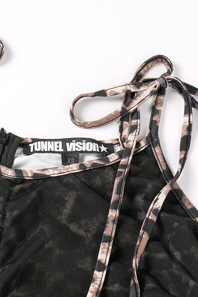 Courtney Leopard Mesh Fairy Dress