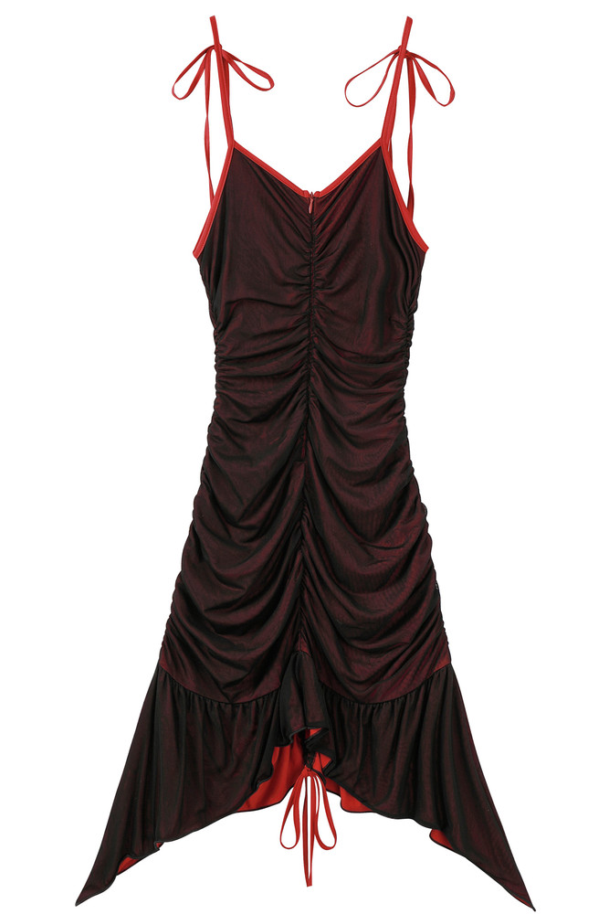 PRE-ORDER: Courtney Black & Red Mesh Fairy Dress