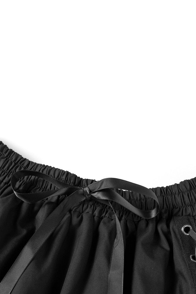 PRE-ORDER: Overload Black Handkerchief Maxi Skirt