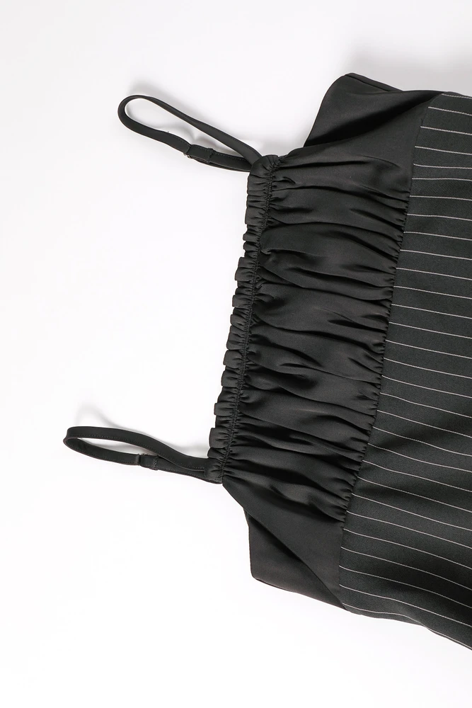 Cora Pinstripe Empire Waist Maxi Dress