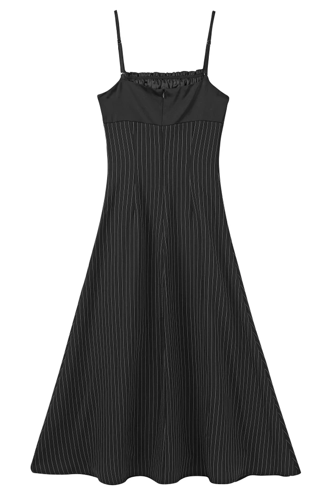 Cora Pinstripe Empire Waist Maxi Dress