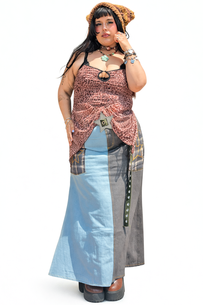 Rave Patchwork Maxi Skirt