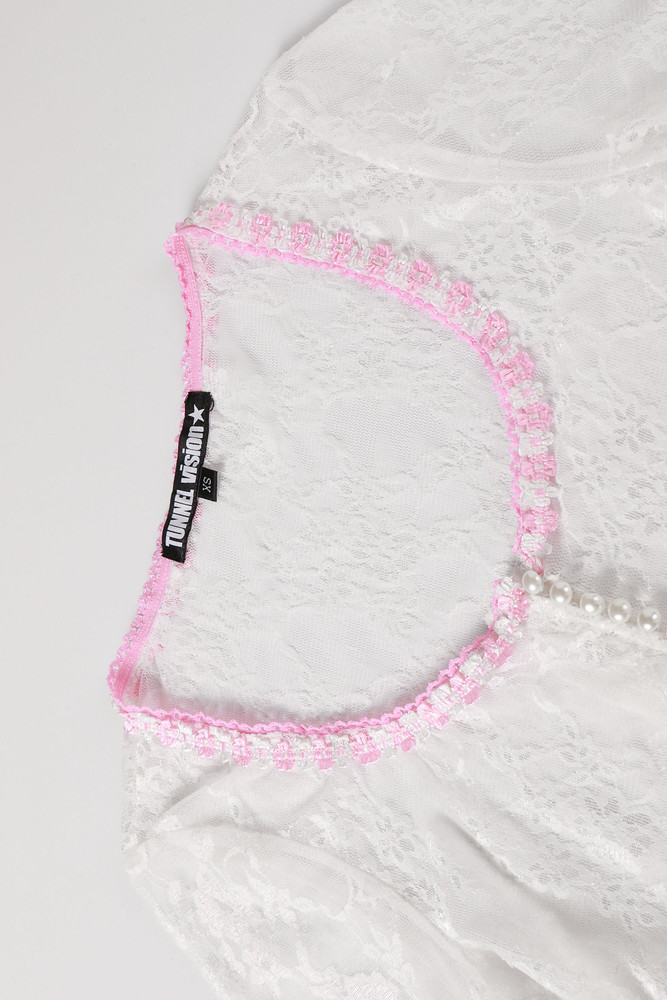 PRE-ORDER: Doll Face White Lace Babydoll Top