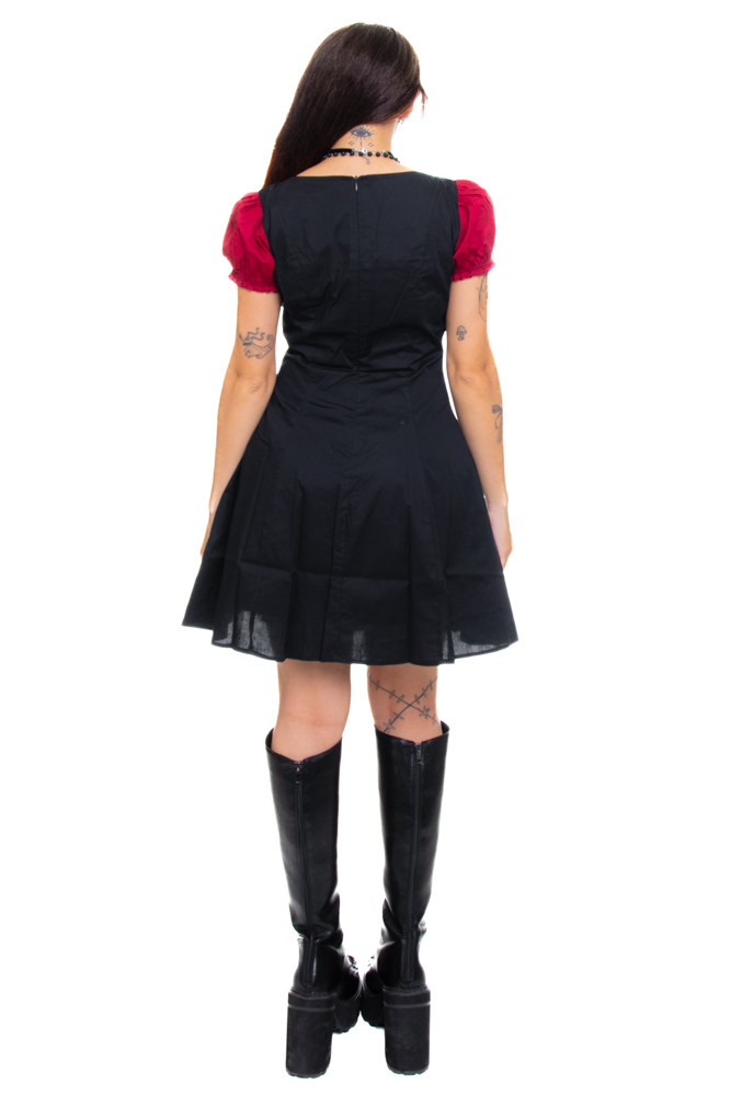 Alicia Underbust Black & Red Dress
