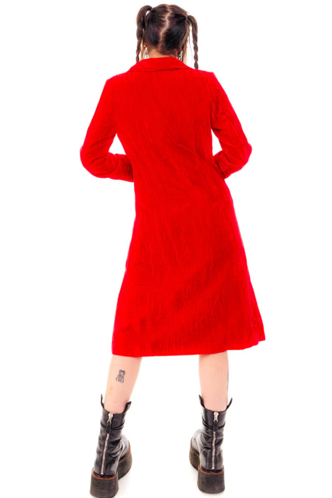 Mazzy Red Longline Jacket