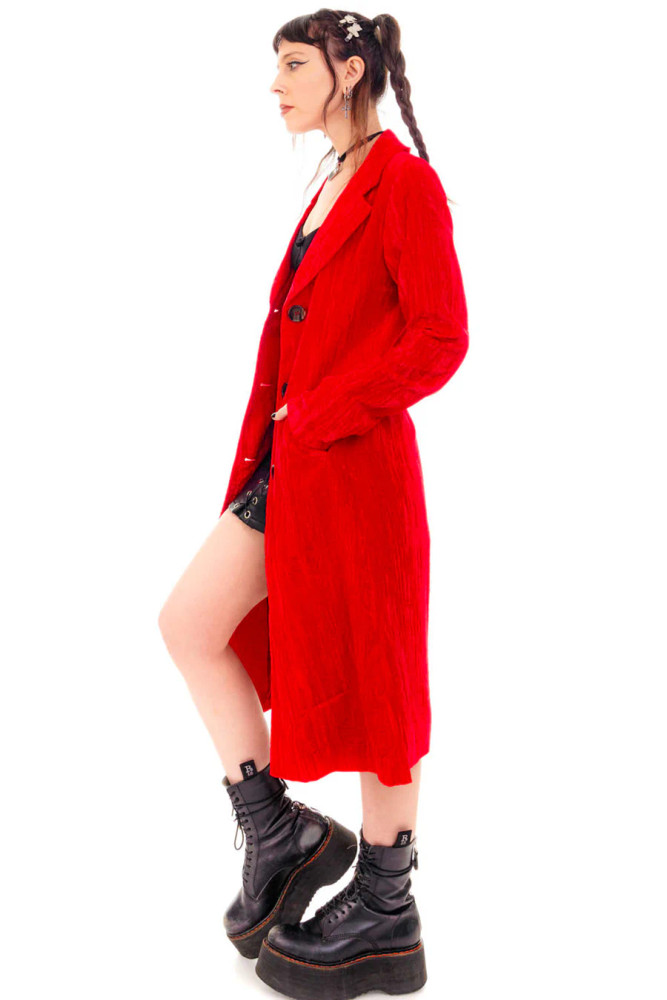 Mazzy Red Longline Jacket
