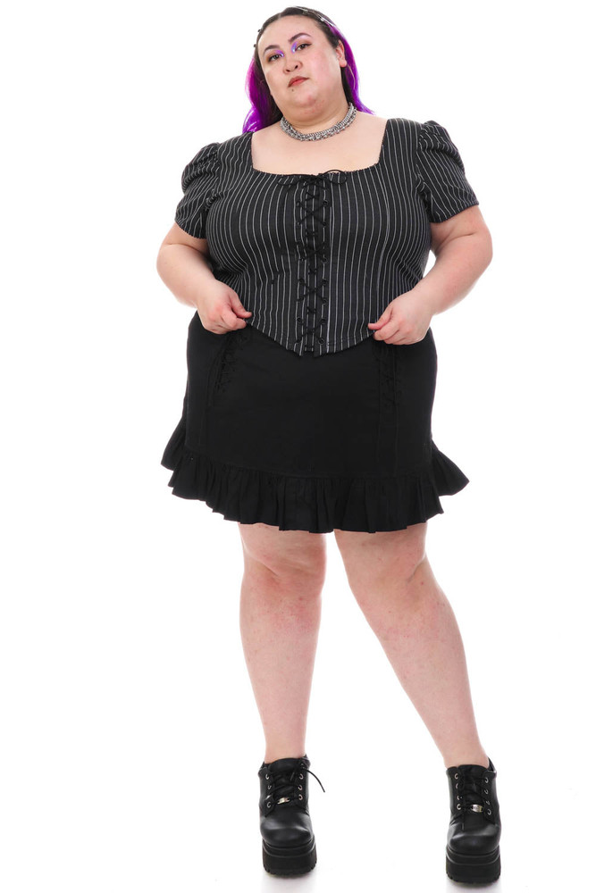 Charlotte Pinstripe Stretch Corset Top