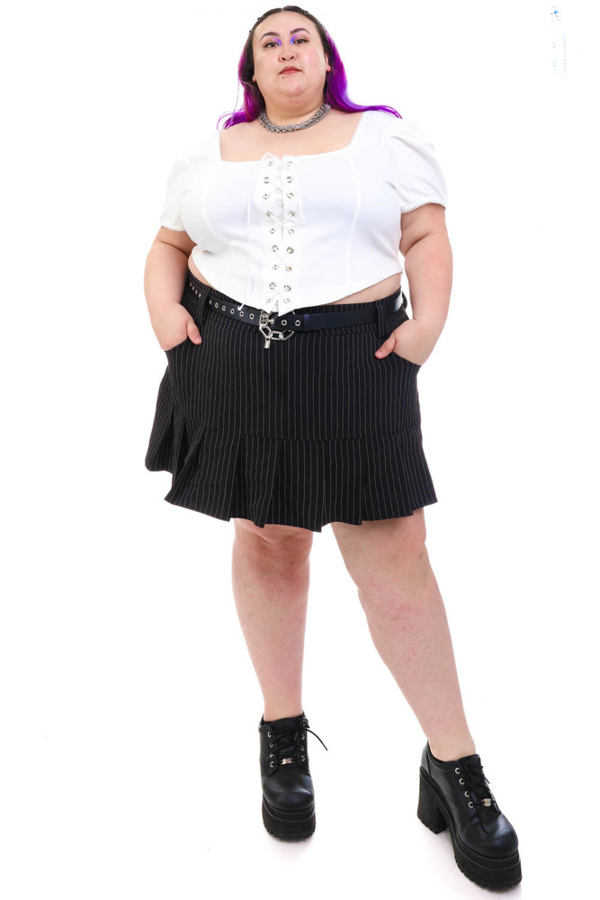 Charlotte White Stretch Corset Top