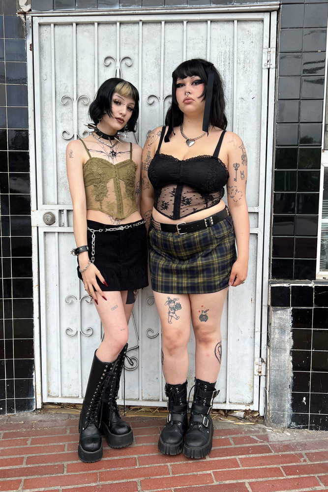 Nesta Black Bustier Top