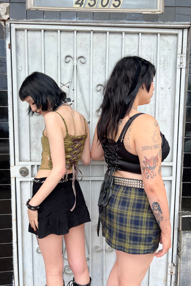 Nesta Black Bustier Top