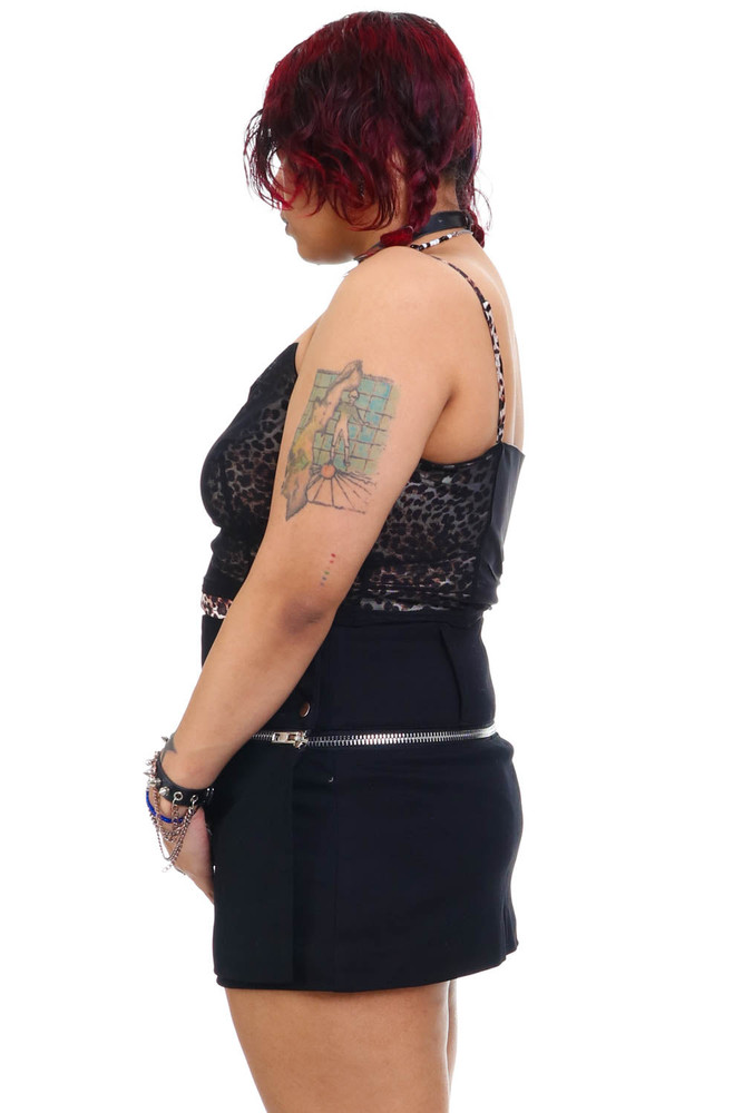 Max Black Utility Mini Skirt