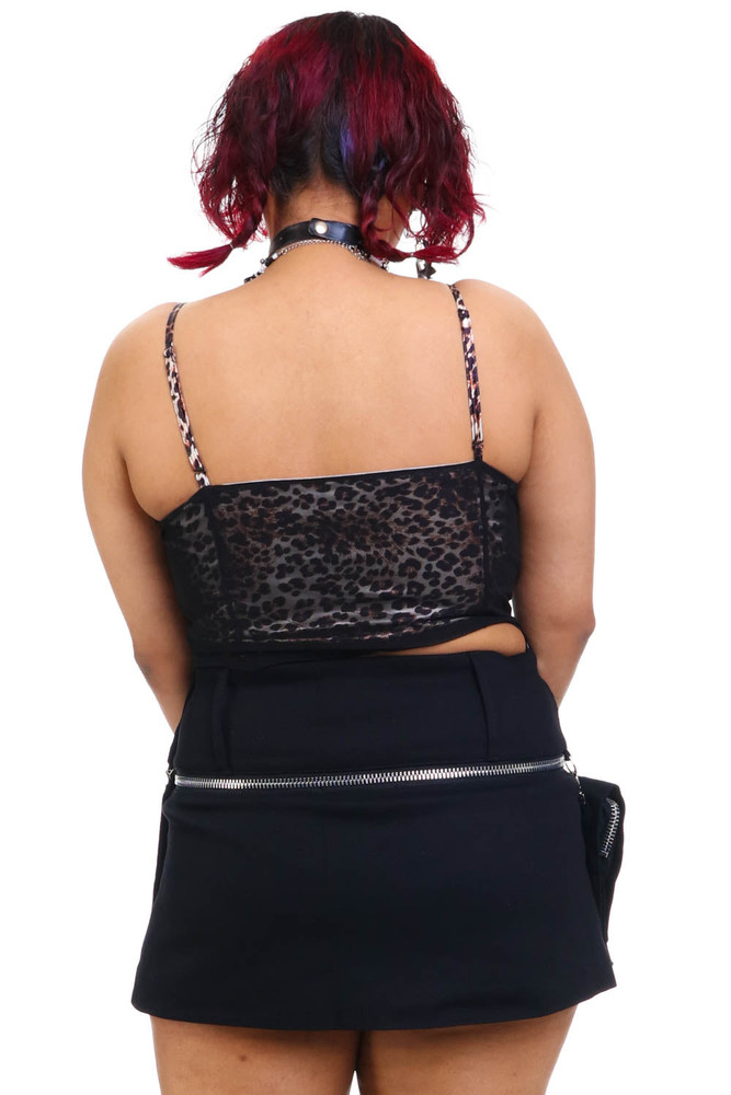 Max Black Utility Mini Skirt