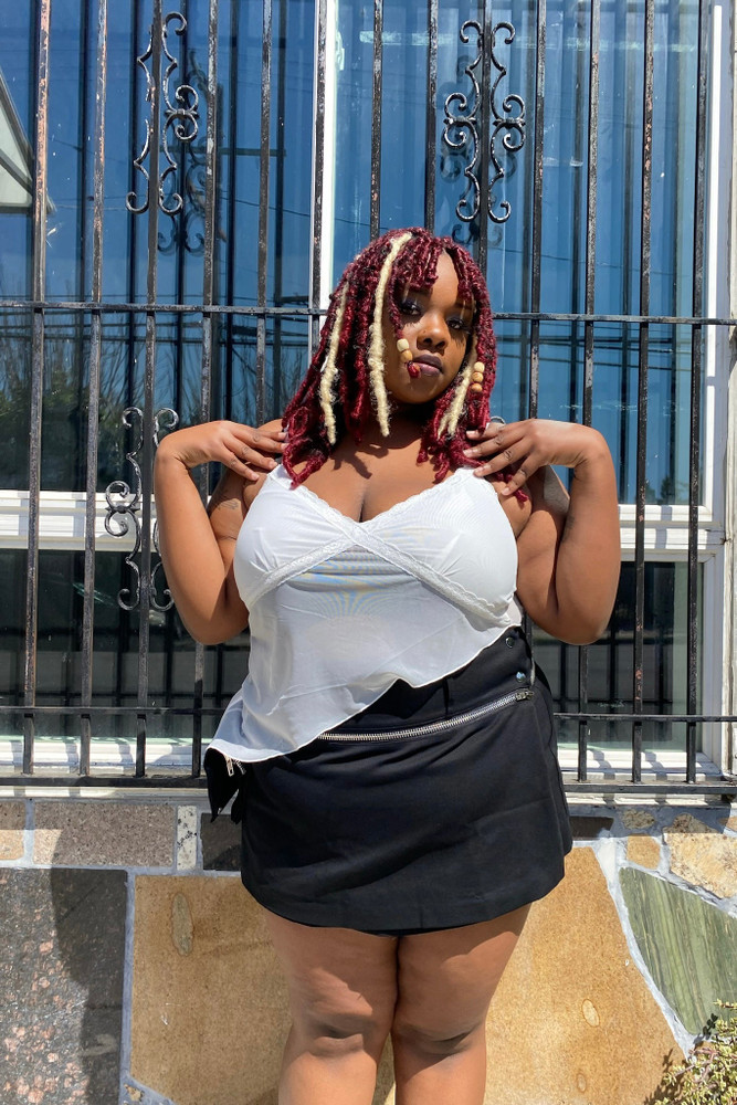 Max Black Utility Mini Skirt