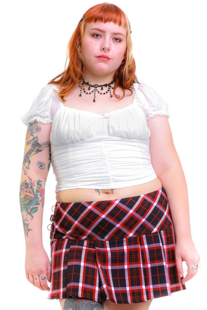 Serafina White Puff-Sleeve Top