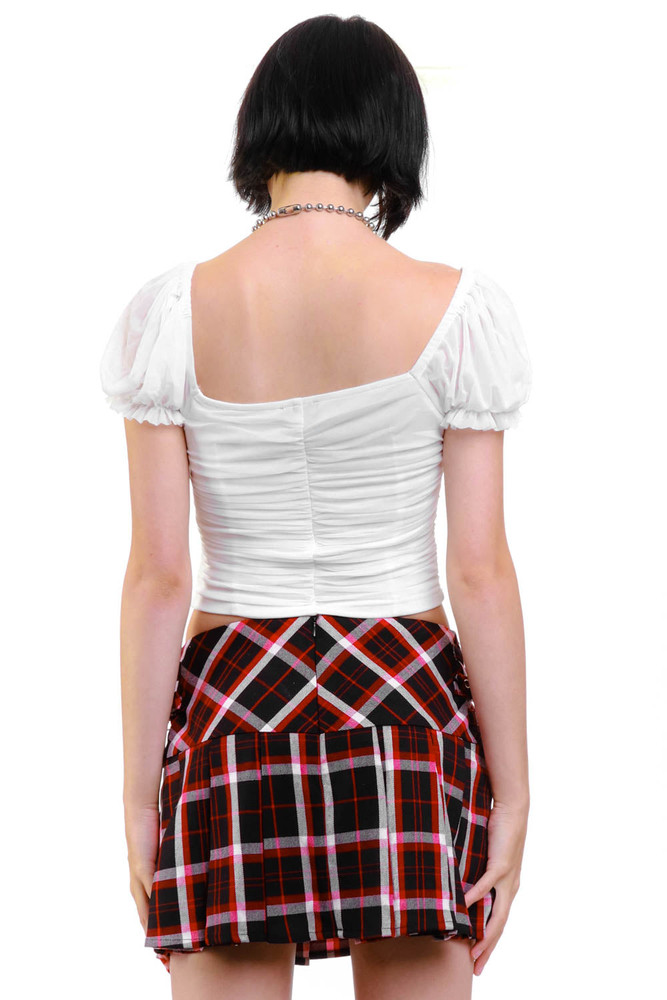 Serafina White Puff-Sleeve Top