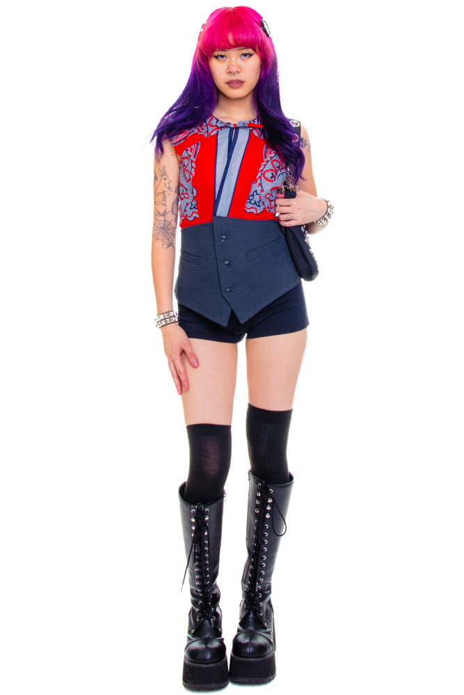 Vintage Y2K SuperLuckyCat Renewed Vest Top - XS/S