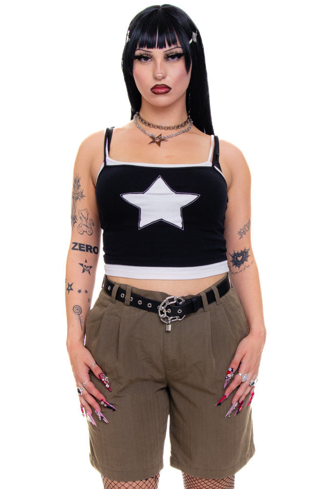 Vintage 90's Olive Green Herringbone Shorts - L/XL