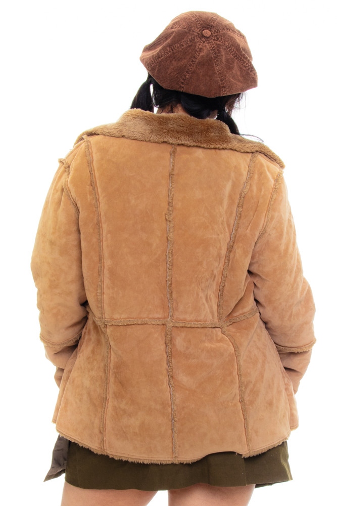 Vintage Y2K Gemini Faux Suede Jacket - XL