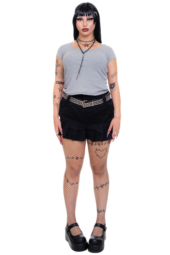 Vintage 90's Floral Embroidered Baby Tee - M/L/XL