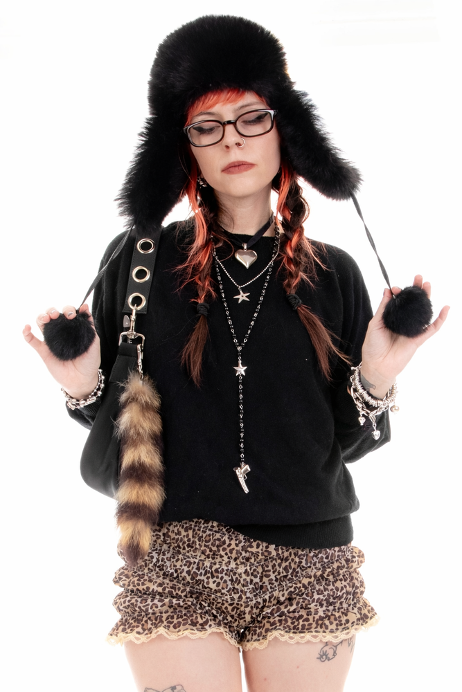 Vintage 80's Black Italian Wool Sweater - One Size Fits Many