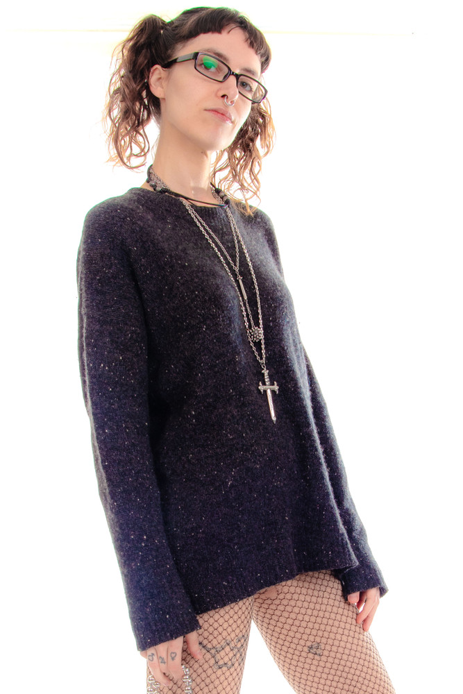 Vintage 90's Scottish Cashmere Speckled Pullover - One Size Fits Many