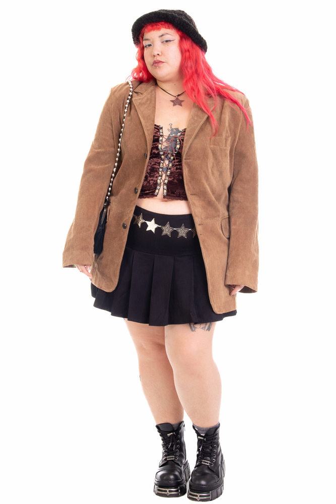 Vintage 90's Camel Suede Jacket - XL