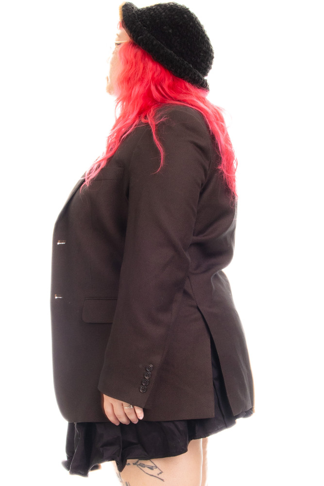 Vintage Y2K Chocolate Brown Blazer - XL/2X