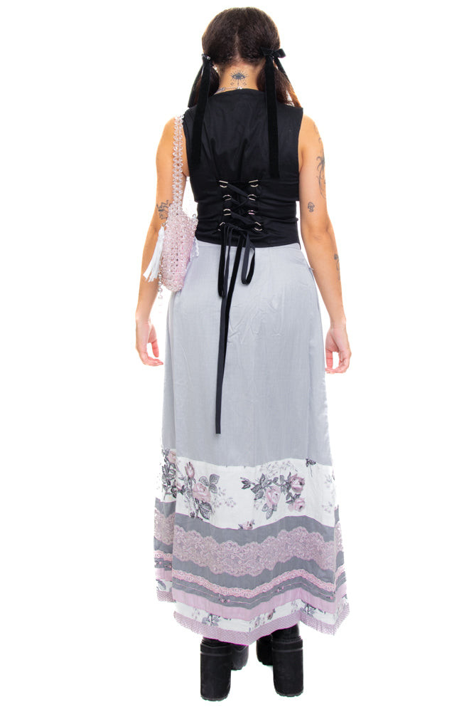 Vintage 80's Simply Sweet Beaded Maxi Skirt - XS/S/M